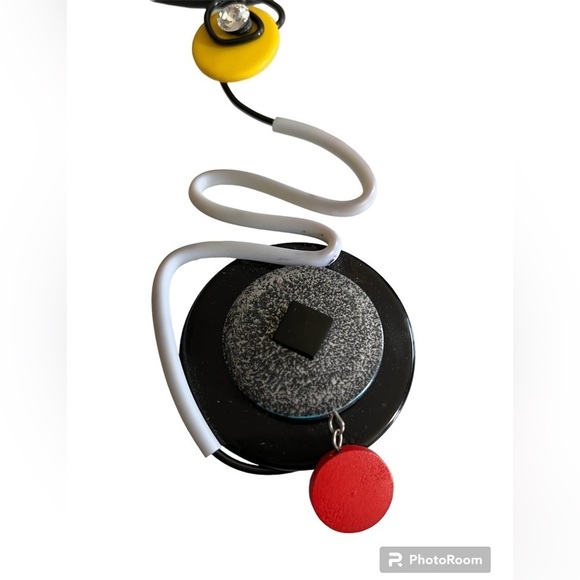 VINTAGE Jeff Lieb Signed 80’s Memphis Inspired Necklace - Picture 3 of 5